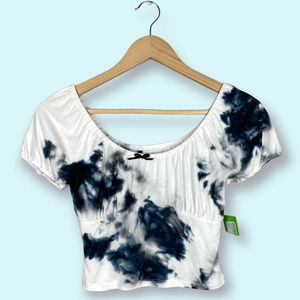 NWT ALAB Zumiez Sz S Bow Stretchy Cropped Milkmaid Top